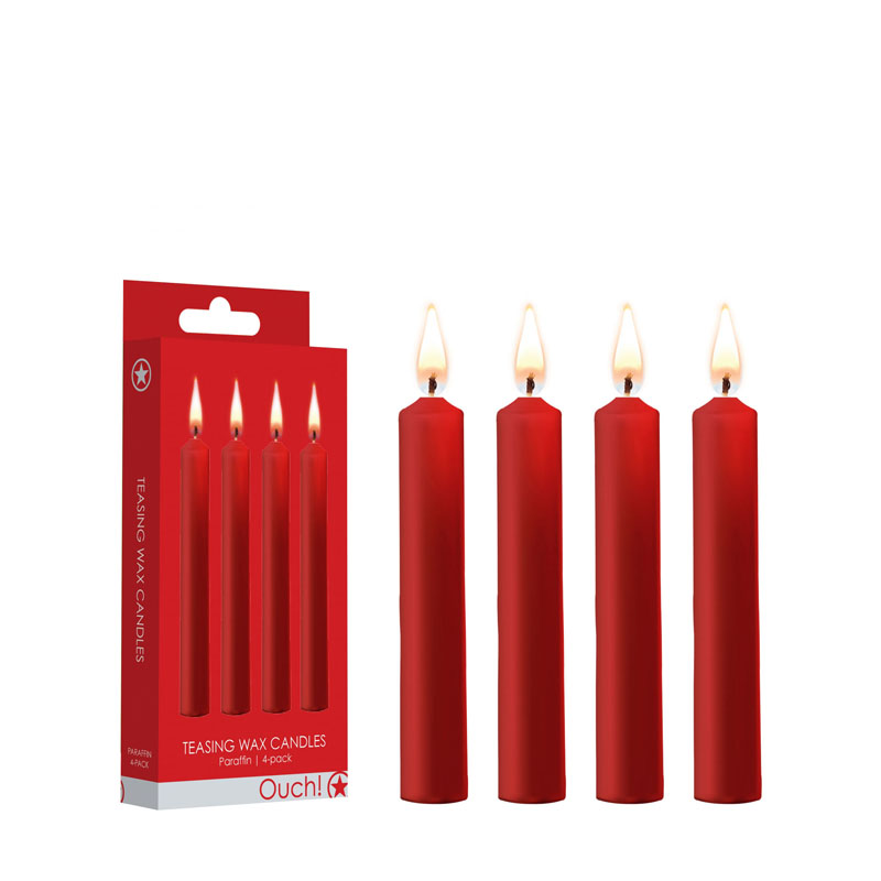 Ouch! Teasing Wax Candles 4-Pack Red